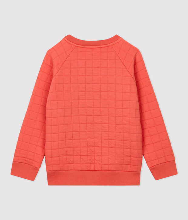 Sudadera de tejido t&uacute;bico acolchado de ni&ntilde;a/ni&ntilde;o naranja